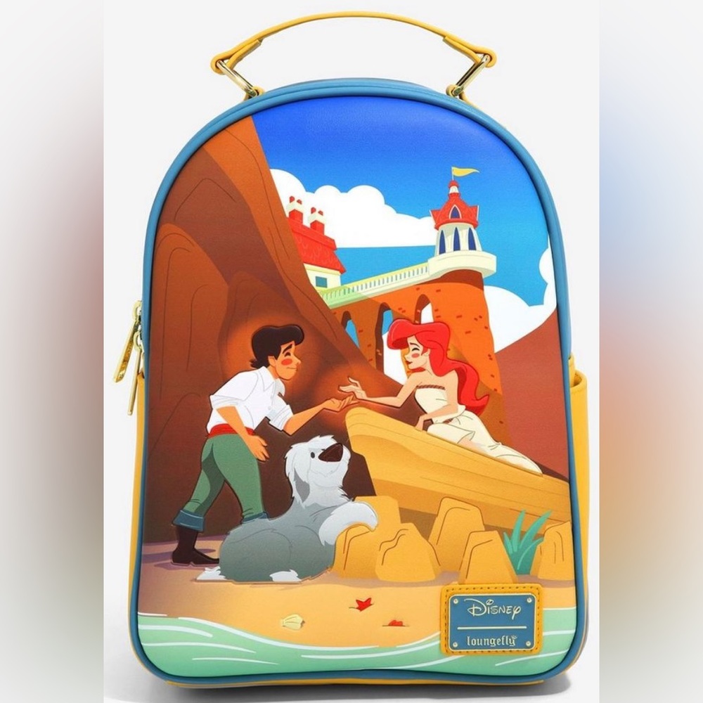 Loungefly Disney The Little Mermaid Ariel & Eric Beach Mini Backpack